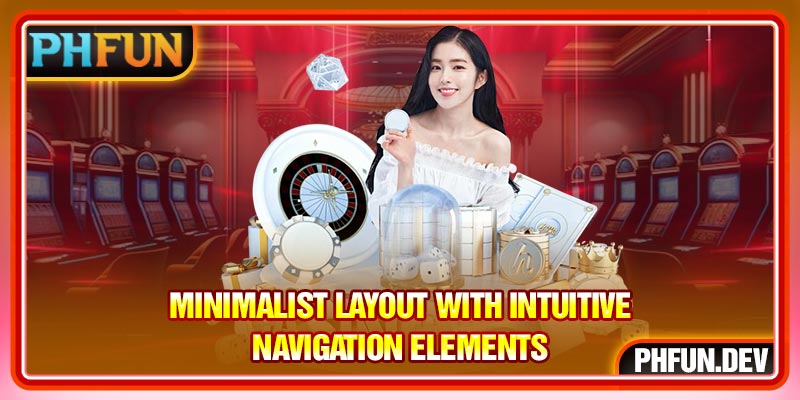 Minimalist layout with intuitive navigation elements